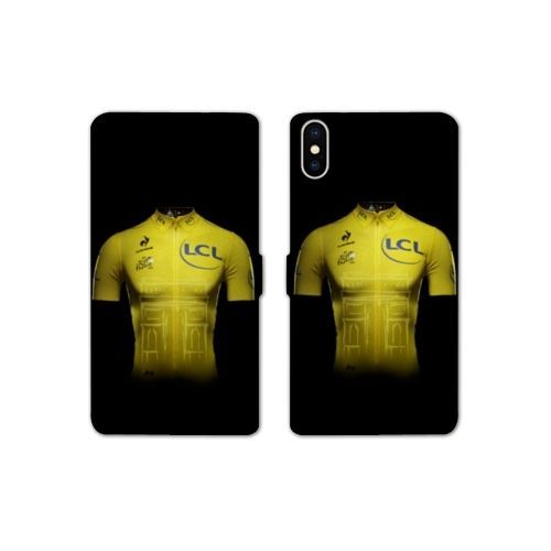 Housse Cuir Portefeuille Pour Samsung Galaxy A10 Cyclisme Maillot Jaune