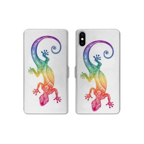Housse Cuir Portefeuille Pour Iphone X / Xs Animaux Maori