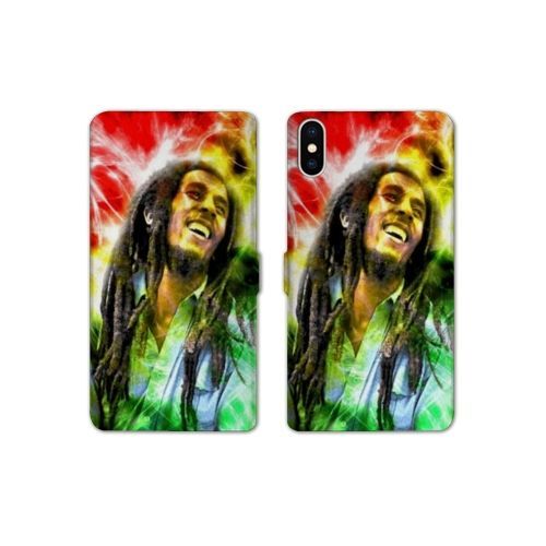 Housse Cuir Portefeuille Pour Iphone X / Xs Bob Marley