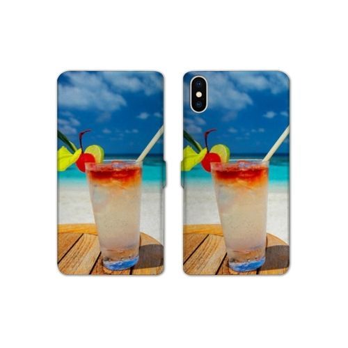 Housse Cuir Portefeuille Pour Iphone X / Xs Mer