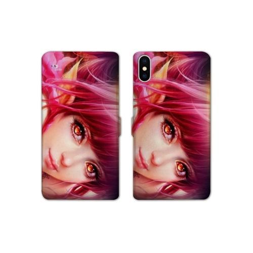Housse Cuir Portefeuille Pour Iphone Xr Manga - Divers