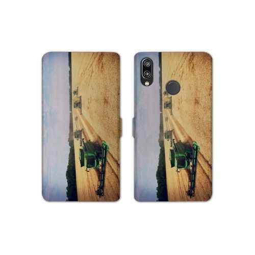 Housse Cuir Portefeuille Pour Samsung Galaxy A20e Agriculture Moissonneuse