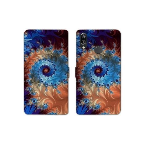 Housse Cuir Portefeuille Pour Samsung Galaxy A20e Psychedelic Spirale