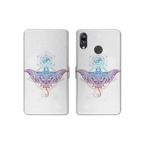Housse Cuir Portefeuille Pour Samsung Galaxy A20e Animaux Maori Raie Color