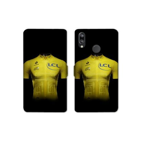 Housse Cuir Portefeuille Pour Samsung Galaxy A20e Cyclisme Maillot Jaune