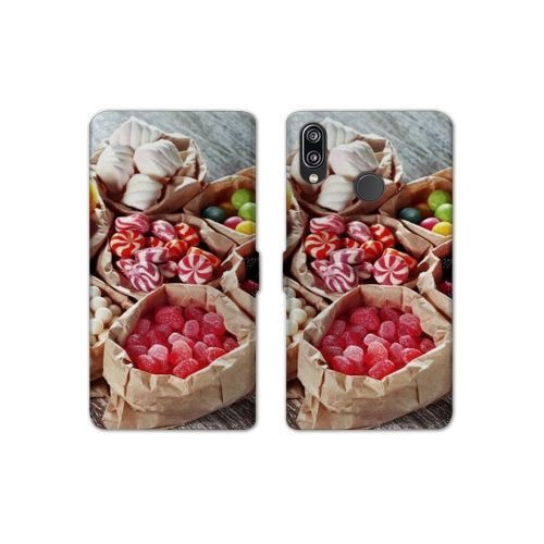 Housse Cuir Portefeuille Pour Samsung Galaxy A20e Bonbon