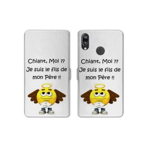 Housse Cuir Portefeuille Pour Samsung Galaxy A20e Humour Moi Chiant