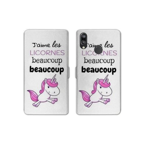 Housse Cuir Portefeuille Pour Samsung Galaxy A20e Decale Licorne