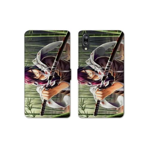 Housse Cuir Portefeuille Pour Samsung Galaxy A20e Manga Bambou