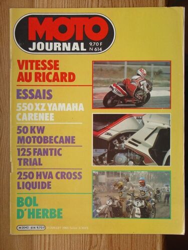 Moto Journal N° 614 : Vitesse Au Ricard, 550 Xz Yamaha