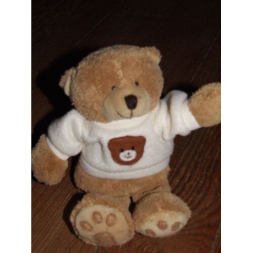 Ours Plush 4 U Doudou Marron Beige Pull Ourson Peluche De 22 Cms
