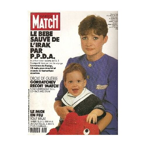 Paris Match  N° 2154 : Ayrton Senna (6p) / Yves Robert (2p) / Luciano Pavarotti (4p) / Madonna & Warren Beatty (9p) / Mikhail Gorbatchev (4p) / Patrick Poivre D'arvor (6p) / Michel Drucker (4p)