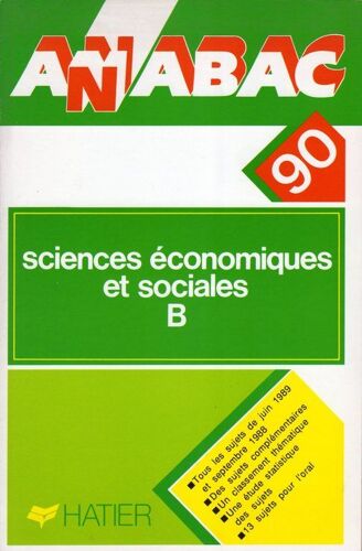 Anabac 90  N° 6 : Sciences Economiques Et Sociale  B