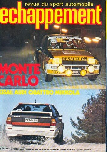 Echappement. -Revue Du Sport Automobile. -N°149/ Mars 1981