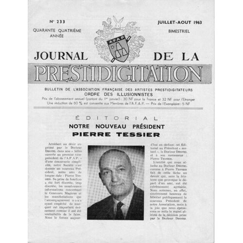 Journal De La Prestidigitation N° 233 De 1963  N° 233