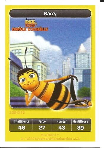 Carte De Jeu Carte À Jouer Disney Carrefour Dreamworks Bee Movie Drôle D'abeille Barry 209 / 216