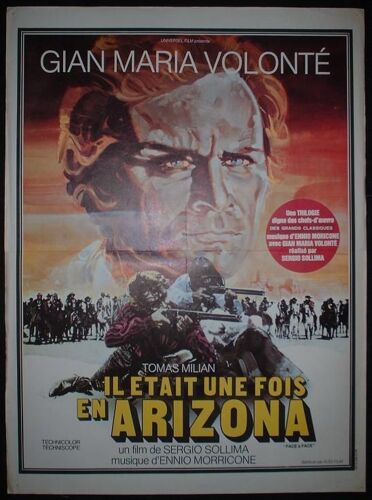 Il ?tait Une Fois L'arizona Film Western Spaghetti De Sergio Sollima Avec Gian Maria Volont? Et Tom?s Mili?n - Affiche De Cin?ma Originale 60x40 Cm - Movie Poster -