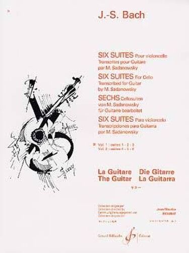 Bach : 6 Suites Pour Violoncelle Transcrites Pour Guitare Vol 1 - Guitare - Billaudot