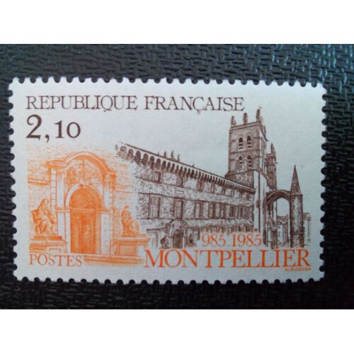 Timbre France Yt 2350 Cathédrale De Montpellier 1985 ( 070404 )