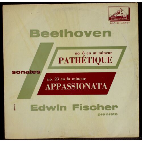 Beethoven Sonates 8 & 23 Edwin Fischer Vsm Falp 311 Lp & Cv Ex