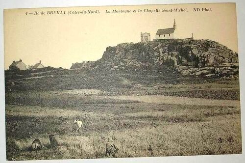 Carte Postale Ancienne Cote Du Nord /Cote D Armor Ile De Brehat La Montagne Et La Chapelle Saint Michel