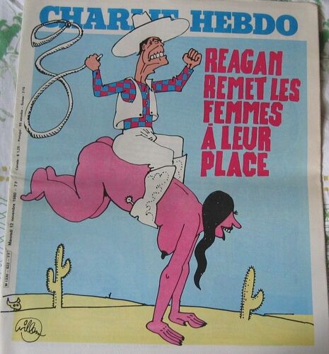 Charlie Hebdo  N° 522 : Reagan Remet Les Femmes A Leur Place