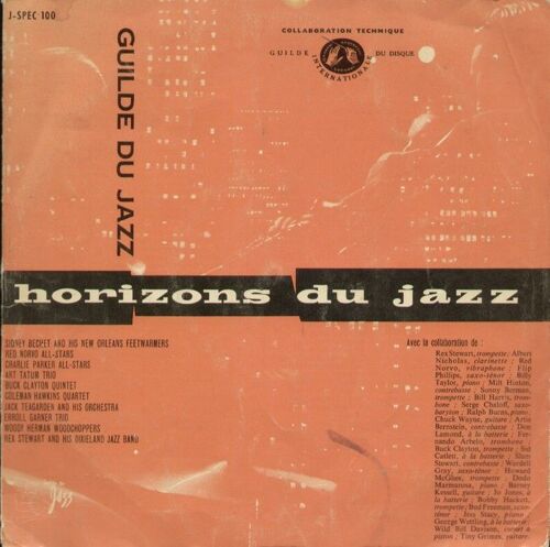 Horizons Du Jazz - Jelly Roll Blues, Slam, Relaxin' At Camarillo, Dark Eyes, B.C. , Honey Suckle Rose, Serenade To A Shylock, Trio, Moon Burns, Basin Street (25 Cm)