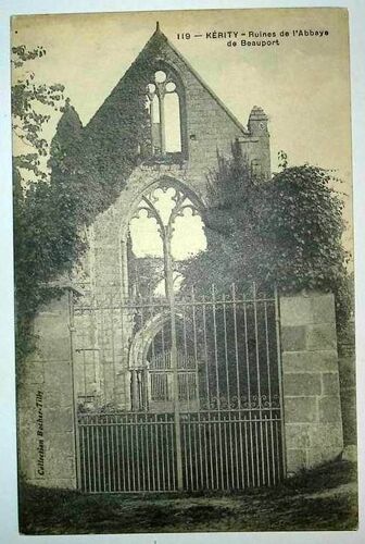 Carte Postale Ancienne Cote Du Nord /Cote D Armor Kerity Ruines De L Abbaye De Beauport