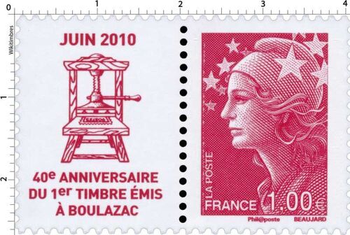 40e Anniversaire Du 1er Timbre Émis À Boulazac-La Typographie