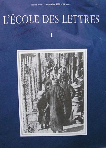 L'école Des Lettres Ii (2) Second Cycle - 01 Septembre 1996 - 88ème Année -  N° 1
