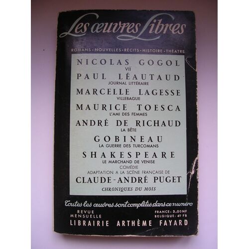 Les Oeuvres Libres N° 186