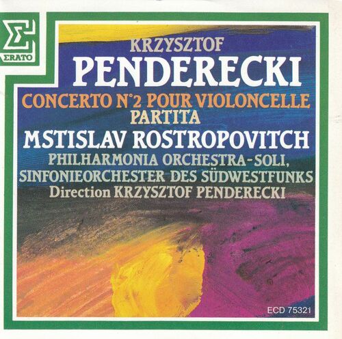 Concerto Pour Violoncelle Et Orchestre N°2 Et Partita De Penderecki