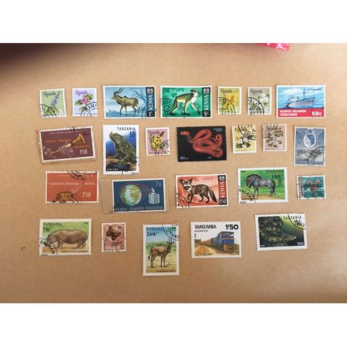 Kenya - Ouganda - Tanzanie - Lot De 24 Timbres Différents - Rl 83