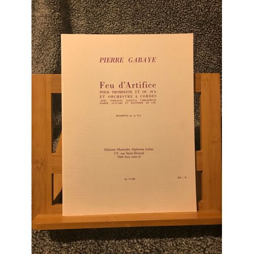 Pierre Gabaye Feu D'artifice Pour Trompette Et Orchestre Partie Séparée Éd Leduc