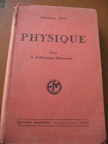 Physique Classe De Mathématiques Élémentaires