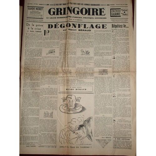 Gringoire  N° 511 : Dégonflage/De La Grève À La Crise
