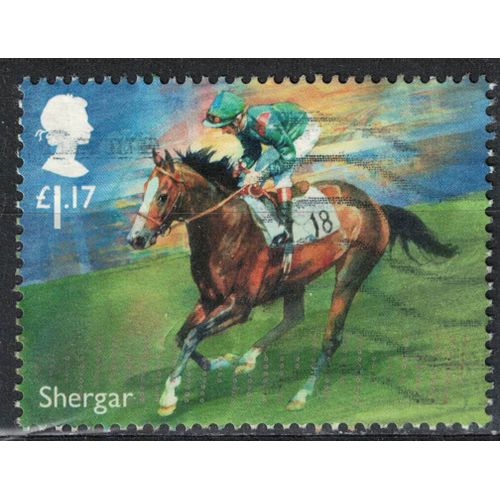 Royaume Uni 2017 Oblitéré Used Racehorse Shergar Cheval De Course Pur Sang Anglais Su