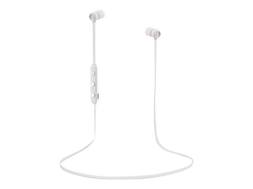 T'nB Flat - Écouteurs avec micro - intra-auriculaire - montage derrière le cou - Bluetooth - sans fil - blanc