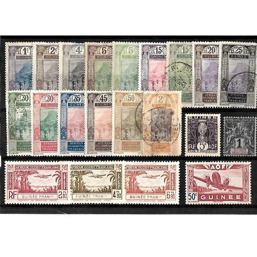 Guinée-Colonie Française-Lot De 21 Timbres Oblitérés-Très Bon Etat