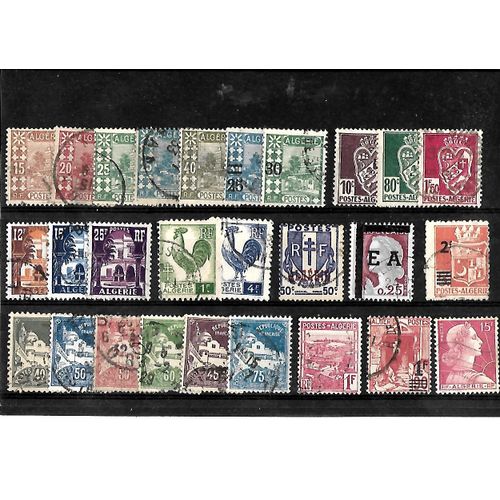 Algérie-Département Français-Lot De 27 Timbres Oblitérés-Très Bon Etat