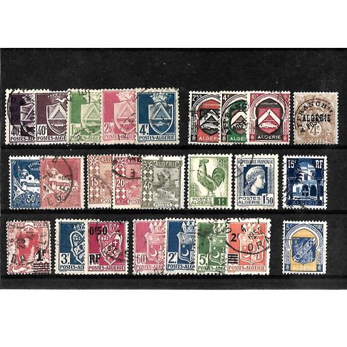 Algérie-Département Français-Lot De 25 Timbres Oblitérés-Très Bon Etat