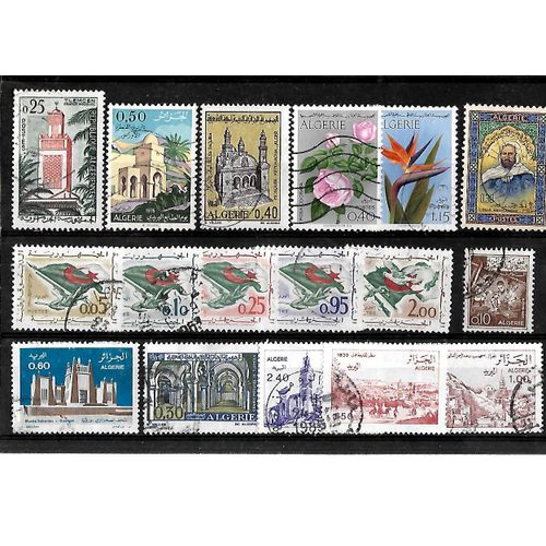 Algérie-Département Français-Lot De 17 Timbres Oblitérés-Très Bon Etat
