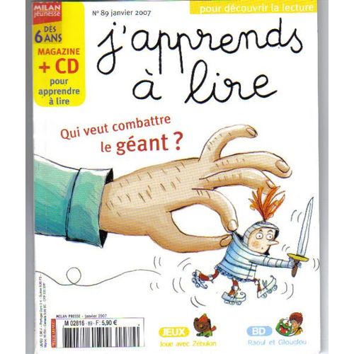 J'apprends À Lire  N° 89 : Qui Veut Combattre Le Géant ?