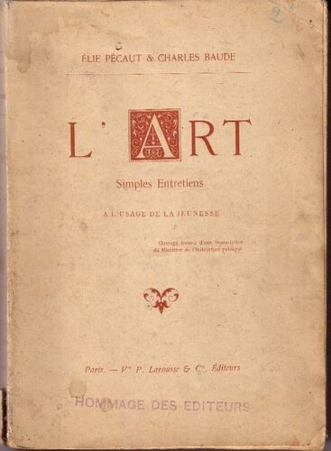 L'art Simples Entretiens À L'usage De La Jeunesse