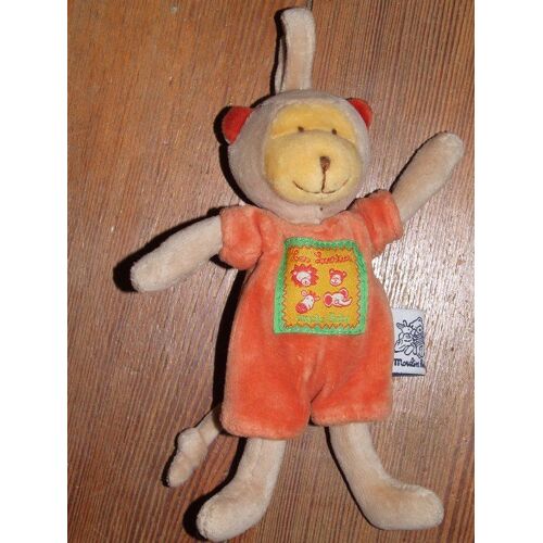 Singe Moulin Roty Doudou Les Loustics Grelot Attache Peluche 18 Cms