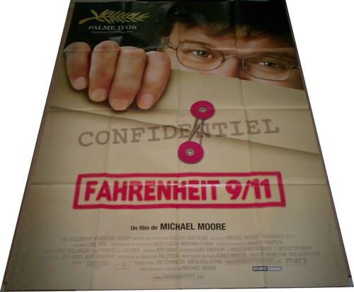 Fahrenheit 9/11 De Michael Moore / Palme D'or À Cannes / Affiche De Cinéma / Format 120/160