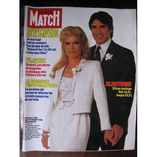 Paris Match N° 1829 Du 15 Juin 1984  N° 1829 : Le Mariage De Sylvie Et Tony
