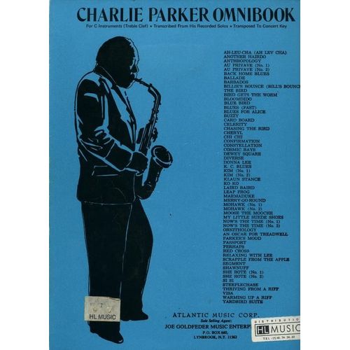 Charlie Parker Omnibook C Instruments Edition Instrument En Ut (Flute Ou Trombone)