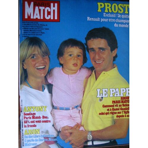 Paris Match Du 28 Octobre 1983  N° 1796 : Prost - Le Pape Reçoit Paris Match