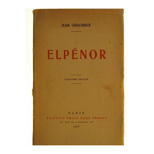 Elpenor de jean giraudoux Format (Livre)